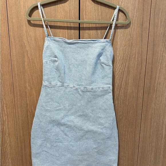 Zara Blue Spaghetti Strap Sheath Mini Dress - Picture 1 of 5